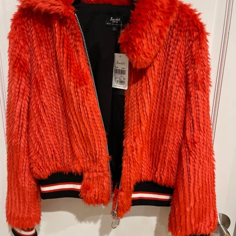 Bardot Junior Girl's Queenie BomberJacket (Big Kids) Size 14 NWT Bloomingdale’s - Picture 3 of 8
